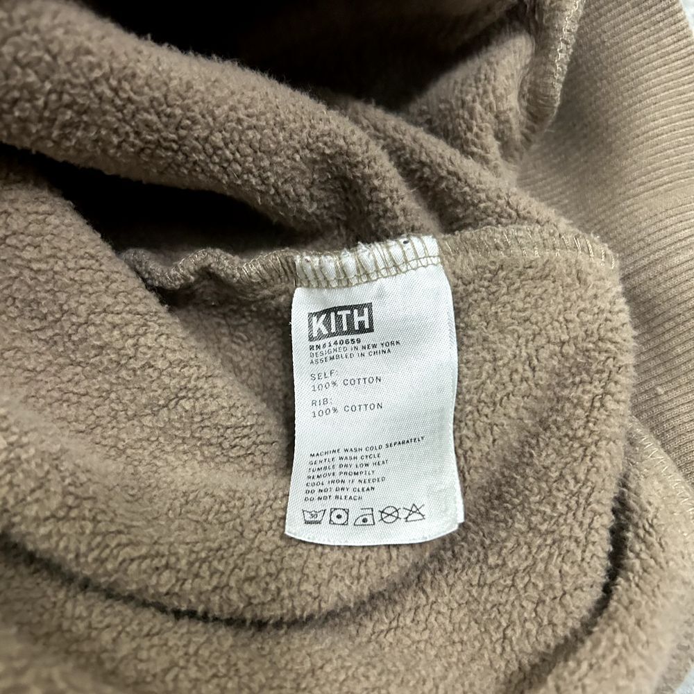 Kith Hoodie Medium Beige Pullover Sweatshirt Sweater Streetwear Cotton Adult - Picture 8 of 9